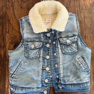 Denim lined vest